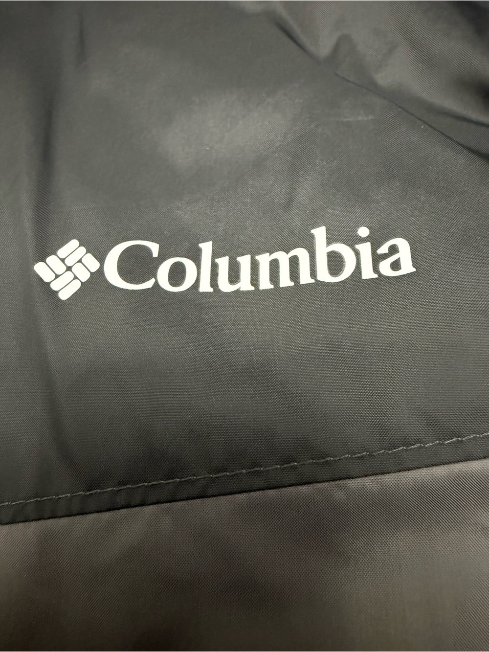 Columbia XL Hooded Fleece Lined Jacket Gray Black Full Zip Windbreaker Coat - Picture 7 of 13